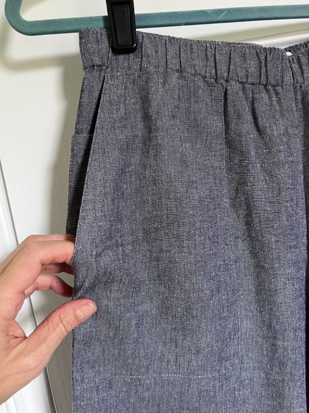 NWT Vince Women's Blue Mid Rise Casual Pull On Pants Size Small - Picture 6 of 9